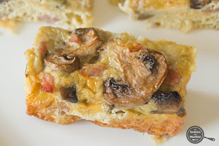 Kleine omeletjes met champignons en ham
