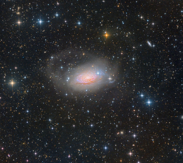 Color LRGB image of Messier 63, The Sunflower Galaxy - 6 hours of data from ATEO-1 processed by Utkarsh Mishra.