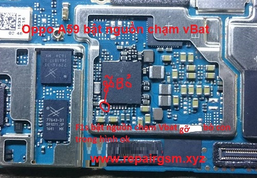 Oppo A59 bật nguồn chạm vBat
