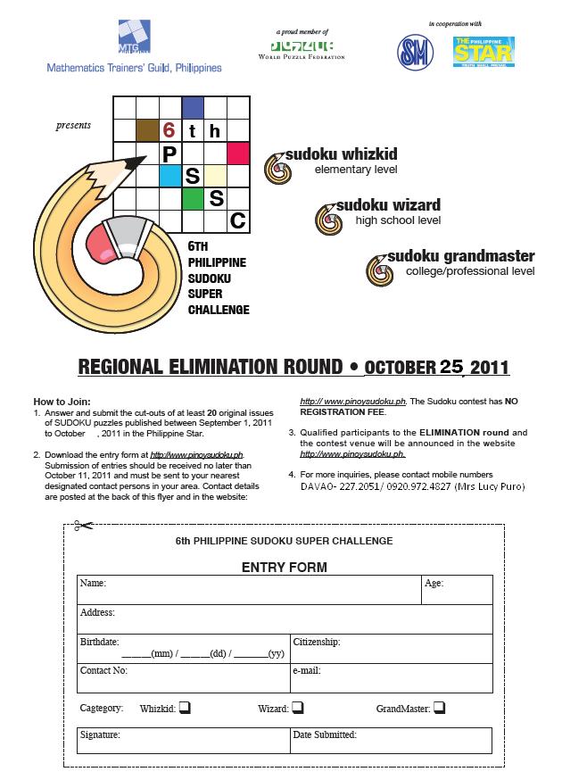 ILoveSMdavao 6th Philippine Sudoku Super Challenge At SM Davao Oct 25 