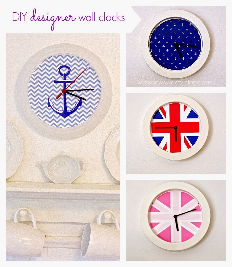 Sew Sweet Vintage DIY Wall Clock
