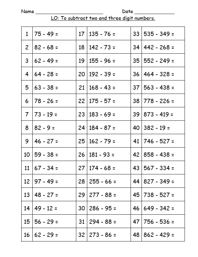 Division homework