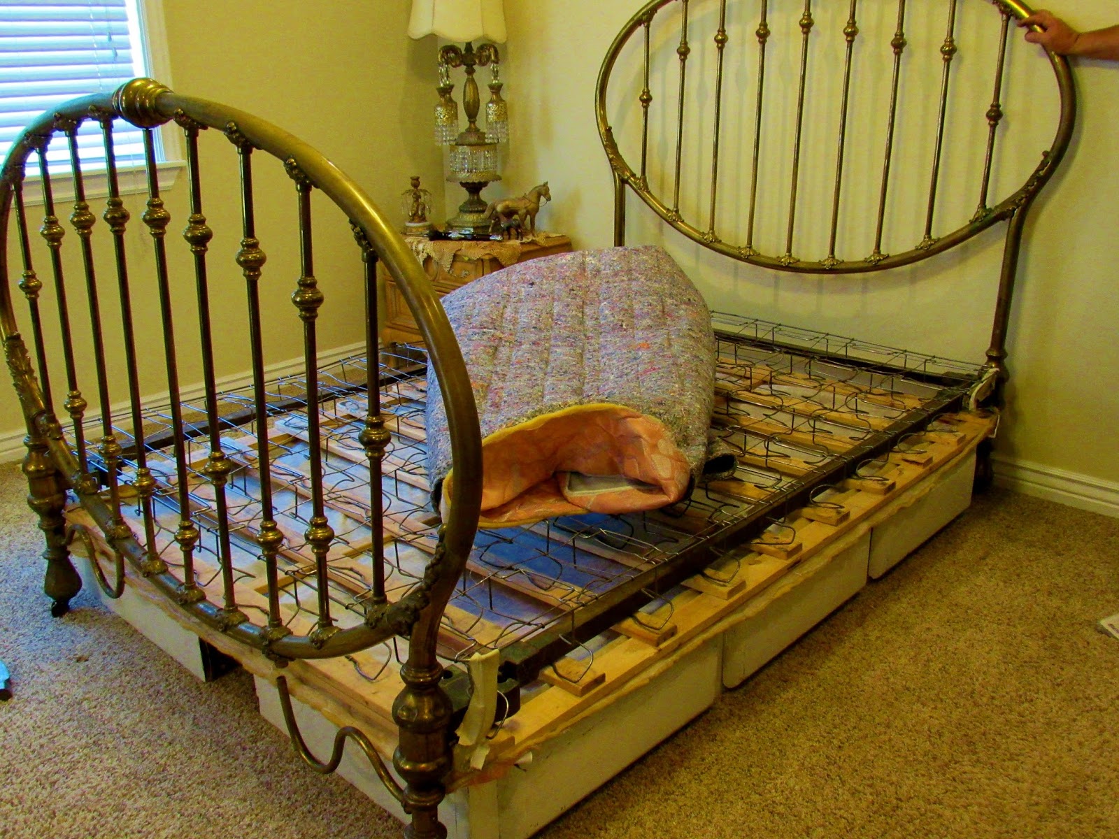 "Living My Dream" Antique Brass Bed Frame