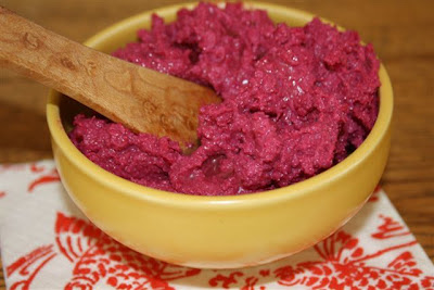 Roasted beet hummus is lovely and delicious