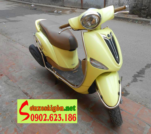 Sơn xe Yamaha Nozza màu vàng zin cực đẹp