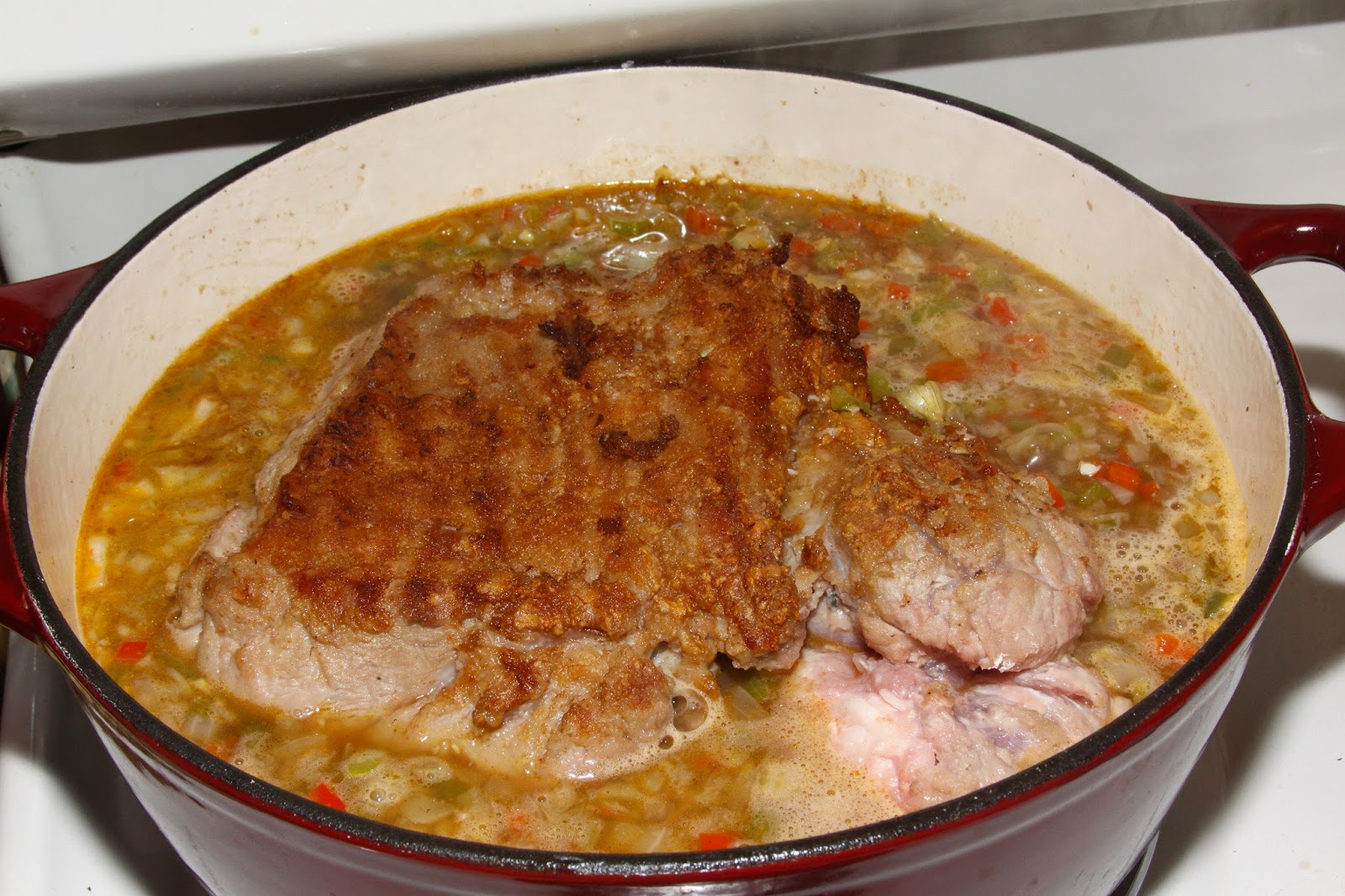 For the Love of Food Homestyle Grits and Veal Grillades