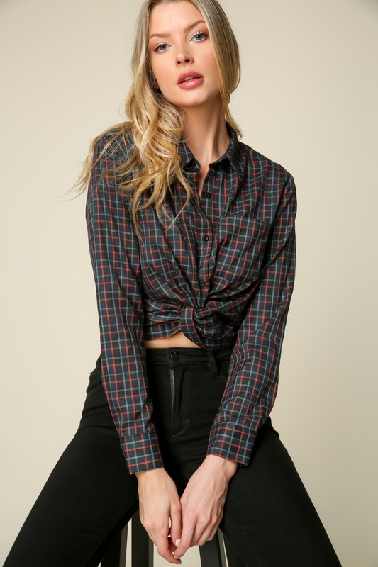 Fall Trend Alert: Twisted Cropped Long Sleeve Shirts