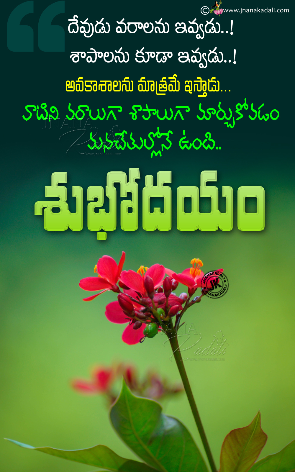 Telugu Good Morning Greetings-Best inspiring words in telugu For ...