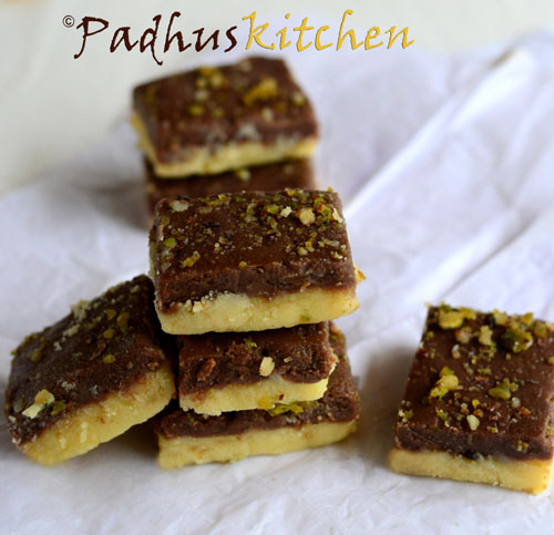 Chocolate Burfi Recipe-Chocolate Burfi with khoya Chocolate Burfi Recipe-Chocolate Burfi with khoya