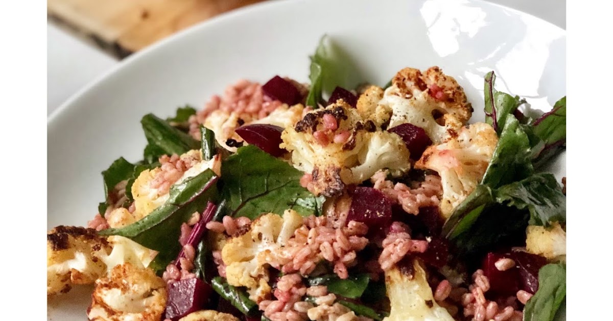 Roasted Cauliflower, Beet & Farro Salad