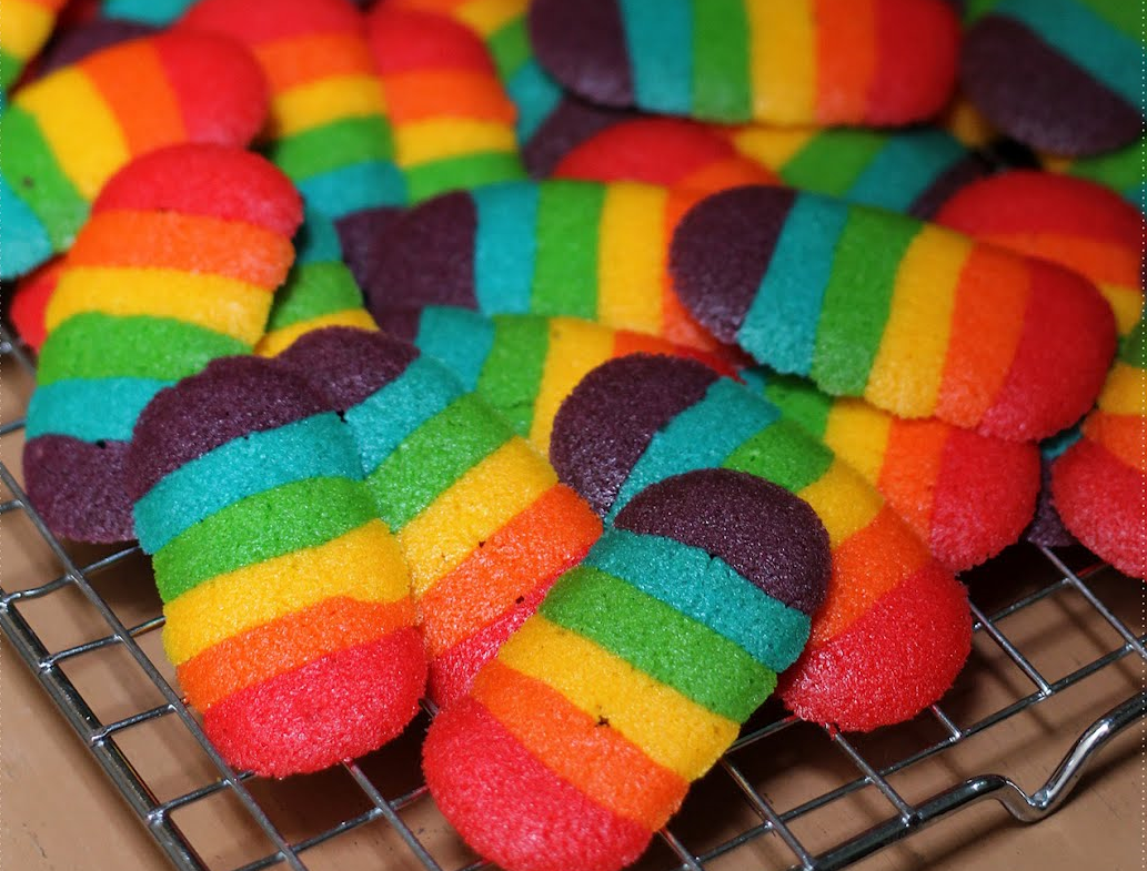 Resep Kue Lidah Kucing Rainbow Pelangi Enak dan Renyah Resep Kue Lidah Kucing Rainbow Pelangi Enak dan Renyah