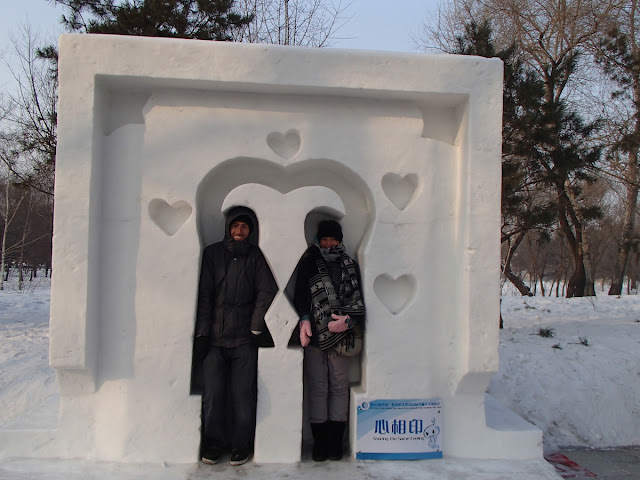Snow Sculpture Art Expo Love