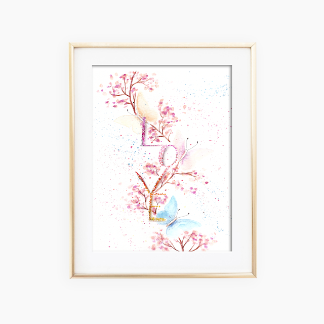 Love Butterflies Watercolor Art Love Butterflies Watercolor Art