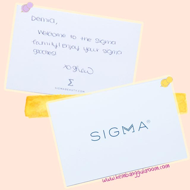 Welcome Gift from Sigma Beauty