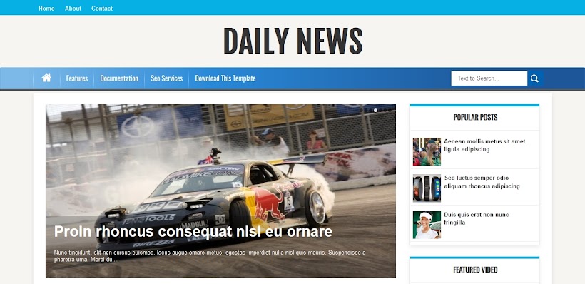 Daily News Free Blogger Template