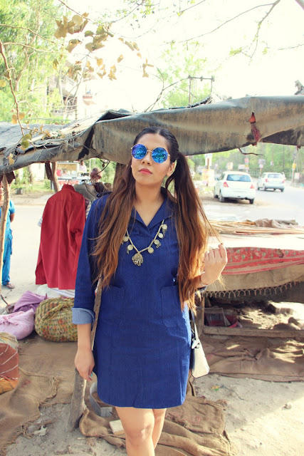 denim dress, How to style shirt dress, mirrored glasses, rural jewelry, metallic sling bag, fashion, summer fashion trends 2016, street style india, street style outfit, floral loafers,pig tails,summer hairstyles 2016,beauty , fashion,beauty and fashion,beauty blog, fashion blog , indian beauty blog,indian fashion blog, beauty and fashion blog, indian beauty and fashion blog, indian bloggers, indian beauty bloggers, indian fashion bloggers,indian bloggers online, top 10 indian bloggers, top indian bloggers,top 10 fashion bloggers, indian bloggers on blogspot,home remedies, how to