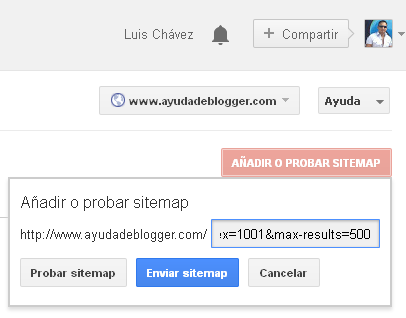 Como enviar un SiteMap a Google