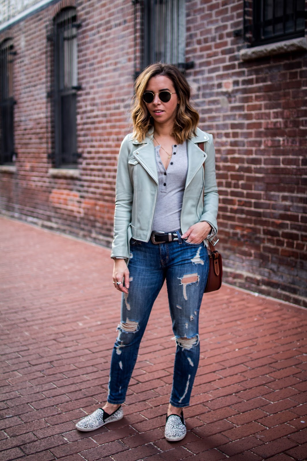current-elliott-stiletto-joie-sneakers-green-leather-jacket-madewell-bodysuit-casual-style