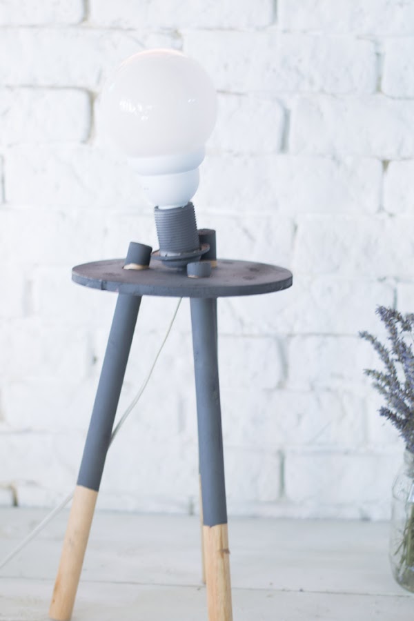 Lámpara nórdica madera diy