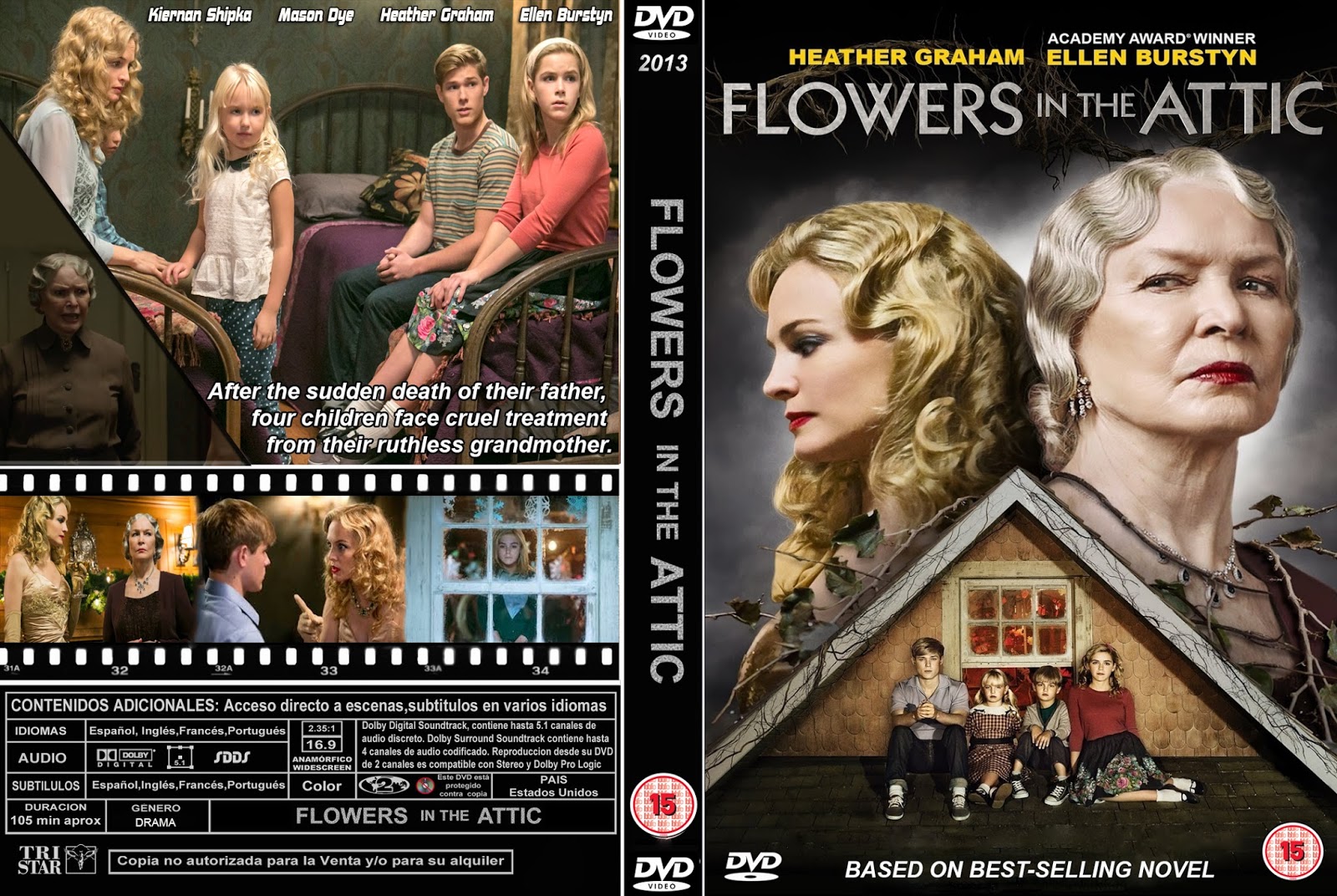 PB DVD Cover / Caratula FREE FLOWERS IN THE ATTIC DVD COVER 2014 ENGLISH