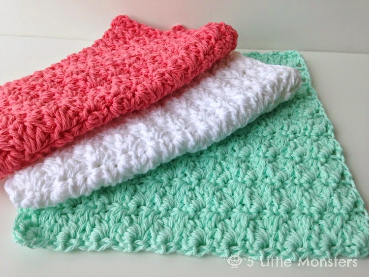 5 Little Monsters My Favorite Dishcloths Sedge Stitch Dishcloth