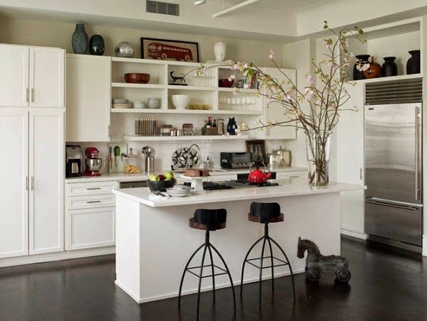 How to place the shelves in the kitchen