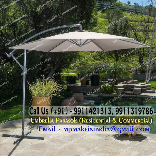 Outdoor Garden Cantilever Hanging Side Pole Umbrellas