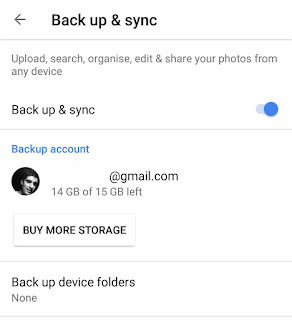 Enable Back up & sync