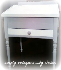antique desk, ascp white, ascp paris gray