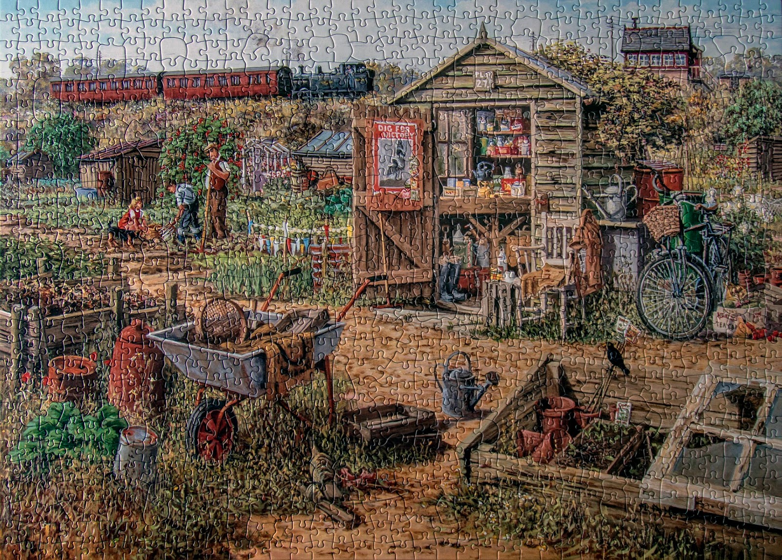 STEAM TRAINS AND JIGSAW PUZZLES Two from House of Puzzles