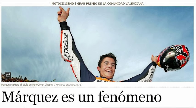 El triunfo de Márquez, en elpais.com