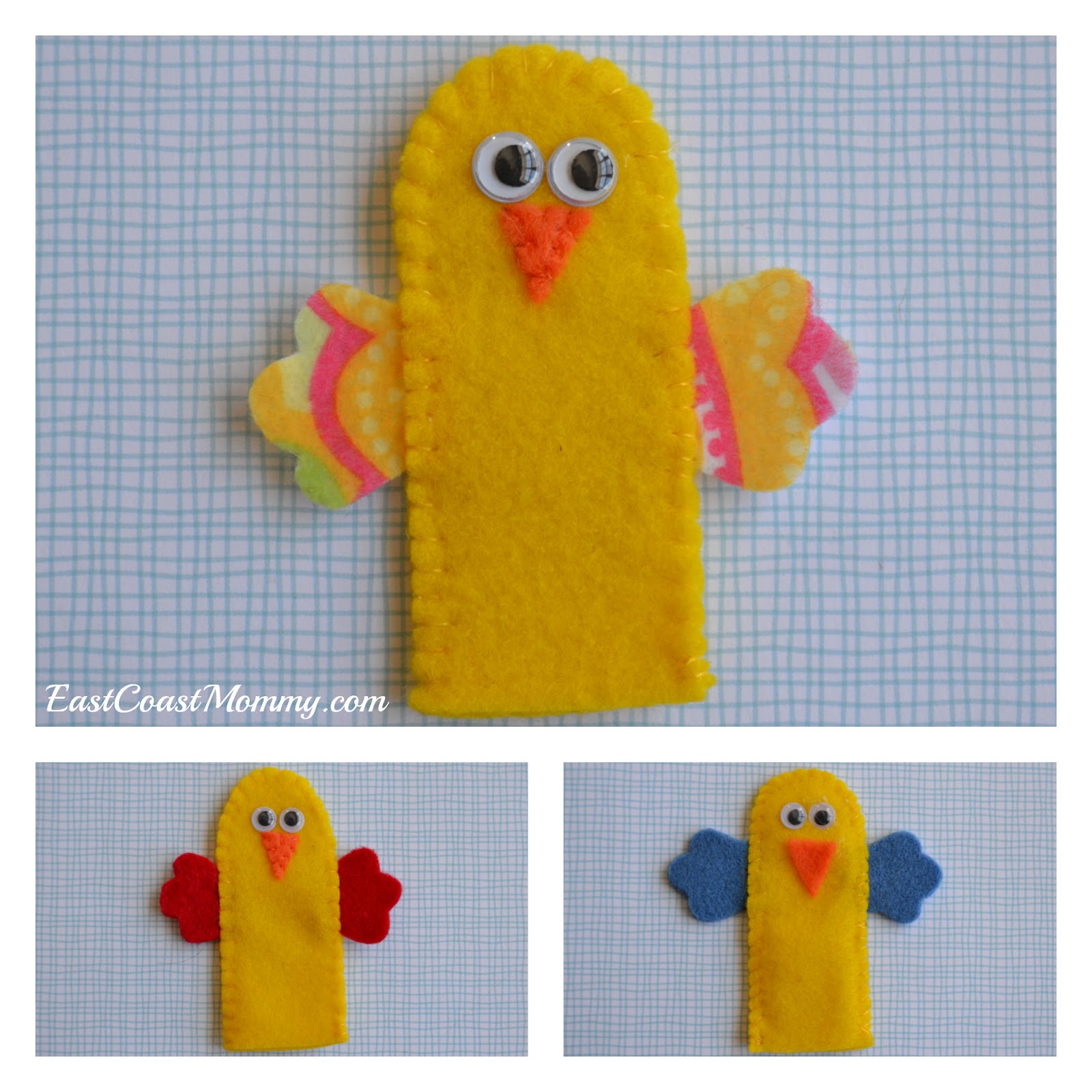East Coast Mommy Simple Felt Finger Puppets