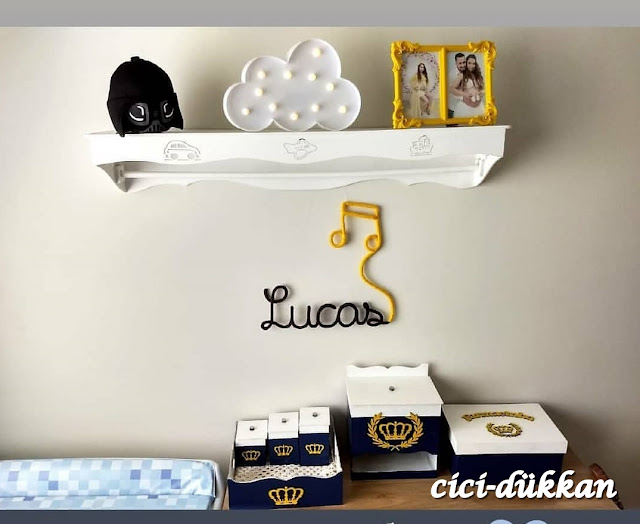 örgükapı süsü isimlik bebek odası süsleri