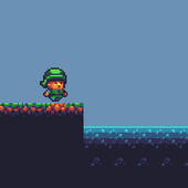 jump, run, pixel, platform
