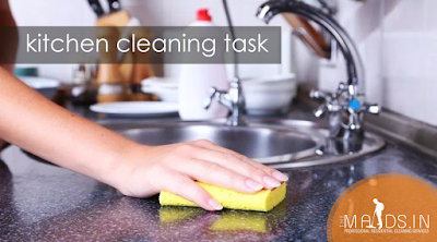 kitchen cleaning task 