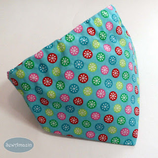  Snowflake Dots Winter Dog Bandana