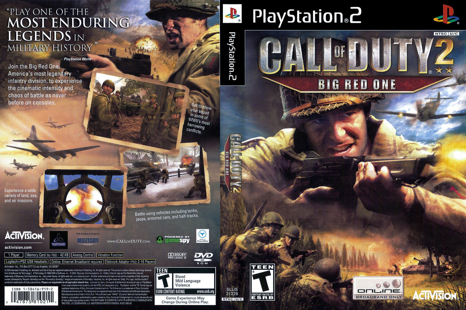 Call of Duty 2: Big Red One - PS2 | NTSC