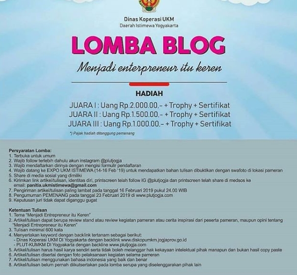 Lomba blog jadi entrepreneur Lomba blog jadi entrepreneur