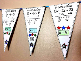free solving equations math pennant activity