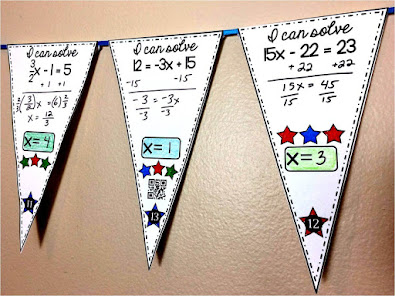 Solving equations math pennant activity