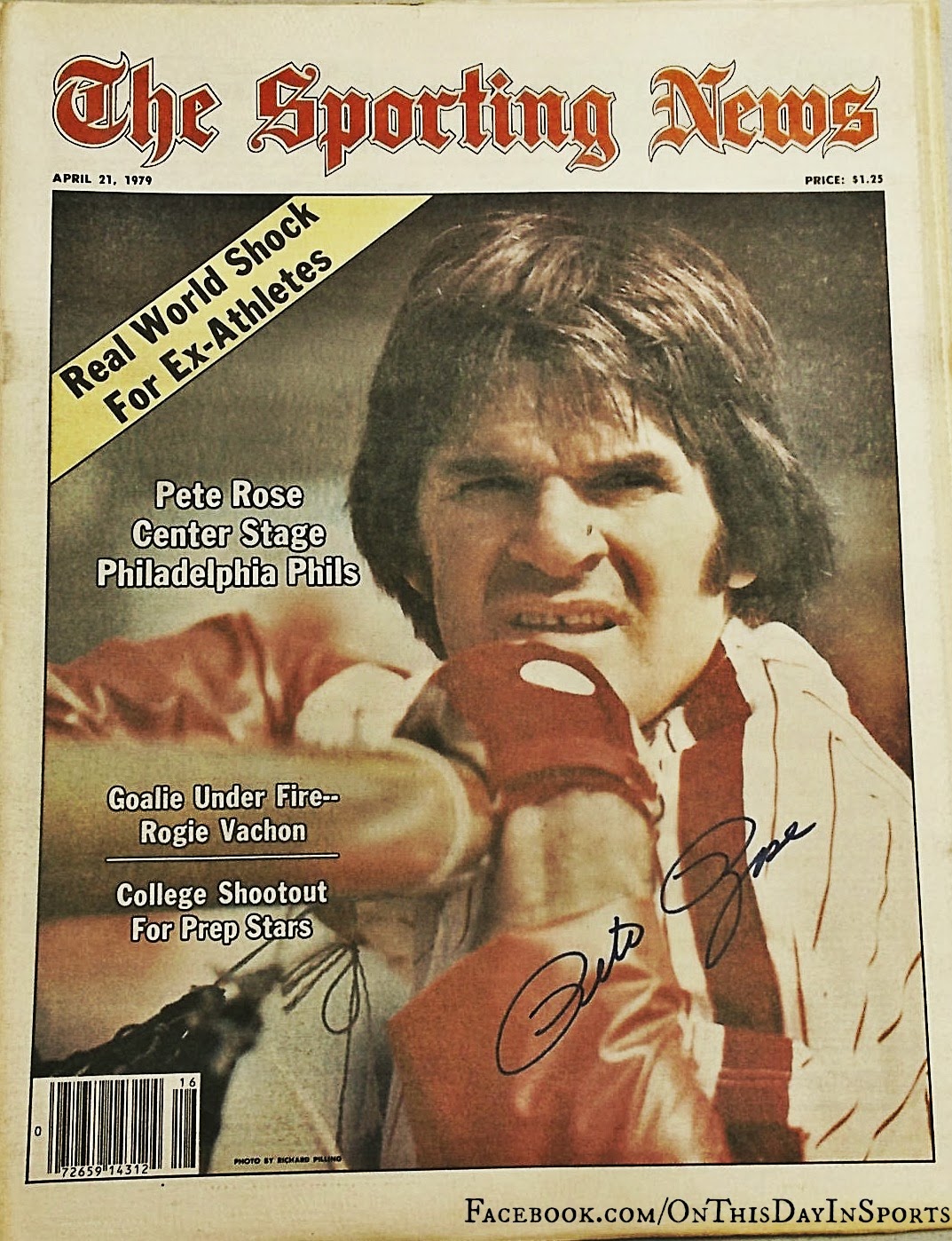 Philadelphia Phillies Pete Rose Sports Illustrated Cover Metal