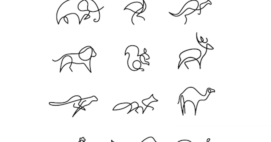 Скибидисты рисовать. Стилизованные изображения животных. Стилизованные животные простые. Рисование животных одной линией. Наброски одной линией.