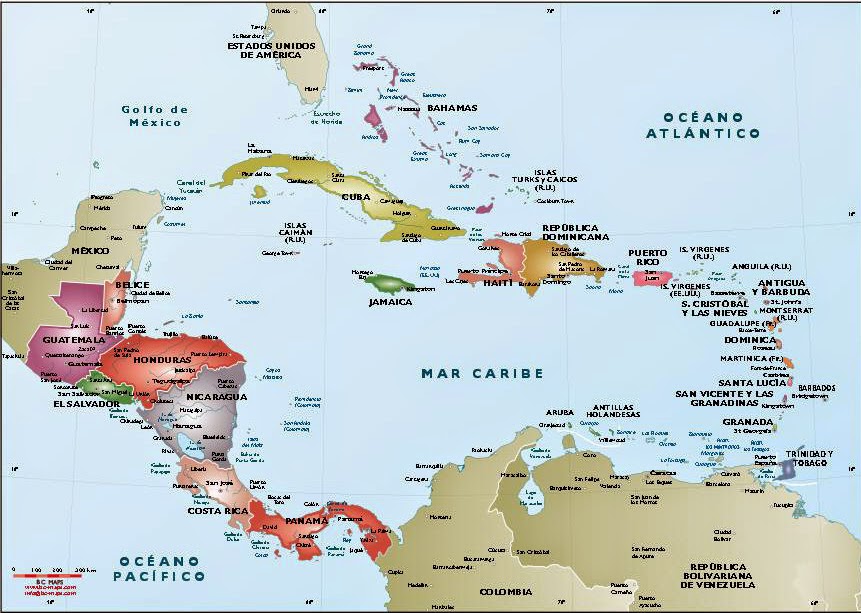 Mapa Mundi Caribe