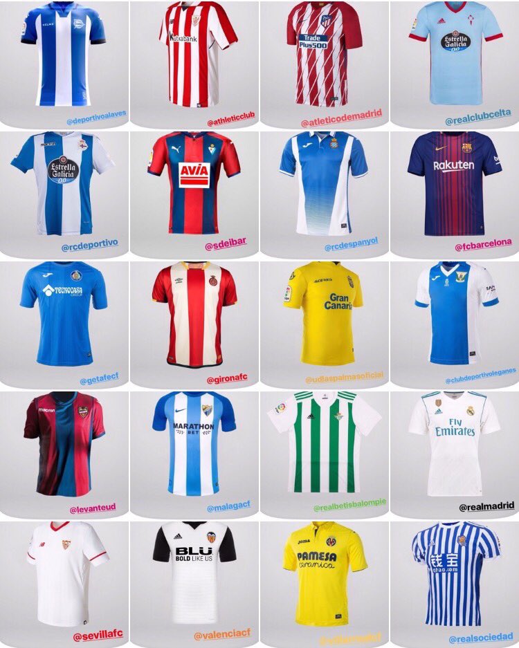 Así las 20 camisetas de la Liga. ¿Cuál gusta más menos? ~ Celta de Vigo Celeste