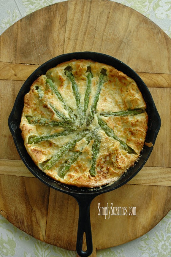 Simply Suzanne's AT HOME asparagus & fontina dutch baby