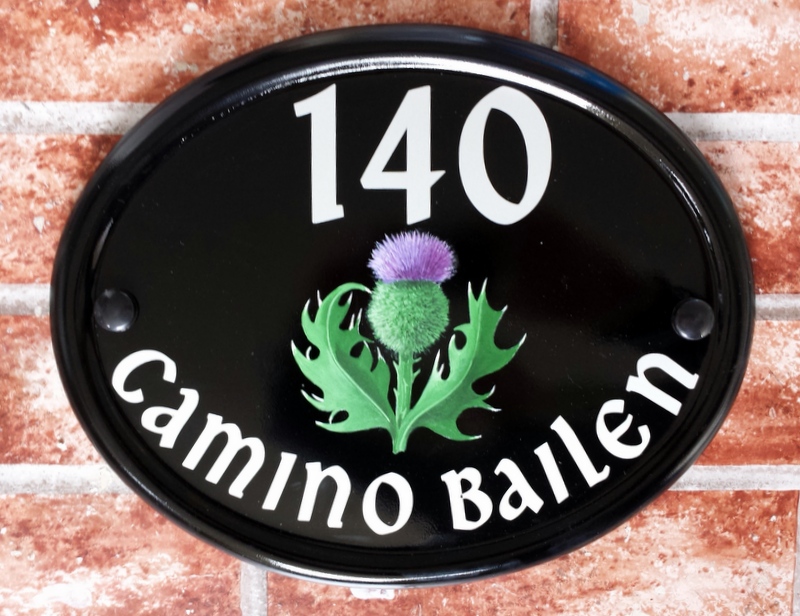 Pictorial House Signs from Yoursigns Ltd Scottish Thistle House Signs