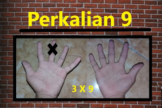 3 X 9 dengan jari = 27 3 X 9 dengan jari = 27