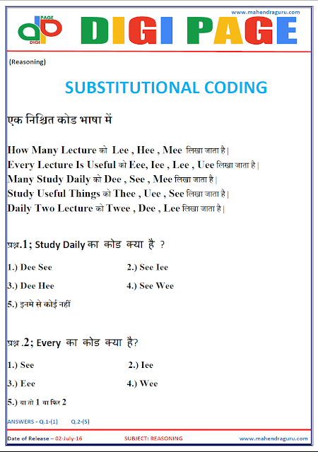 Digi Page - Substitutional Coding