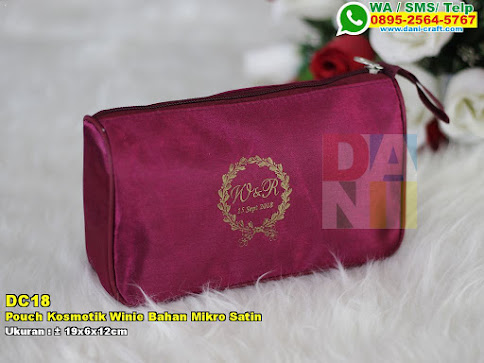 Pouch Kosmetik Winie Bahan Mikro Satin
