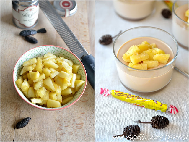 Panna cotta aux carambars et aux pommes 